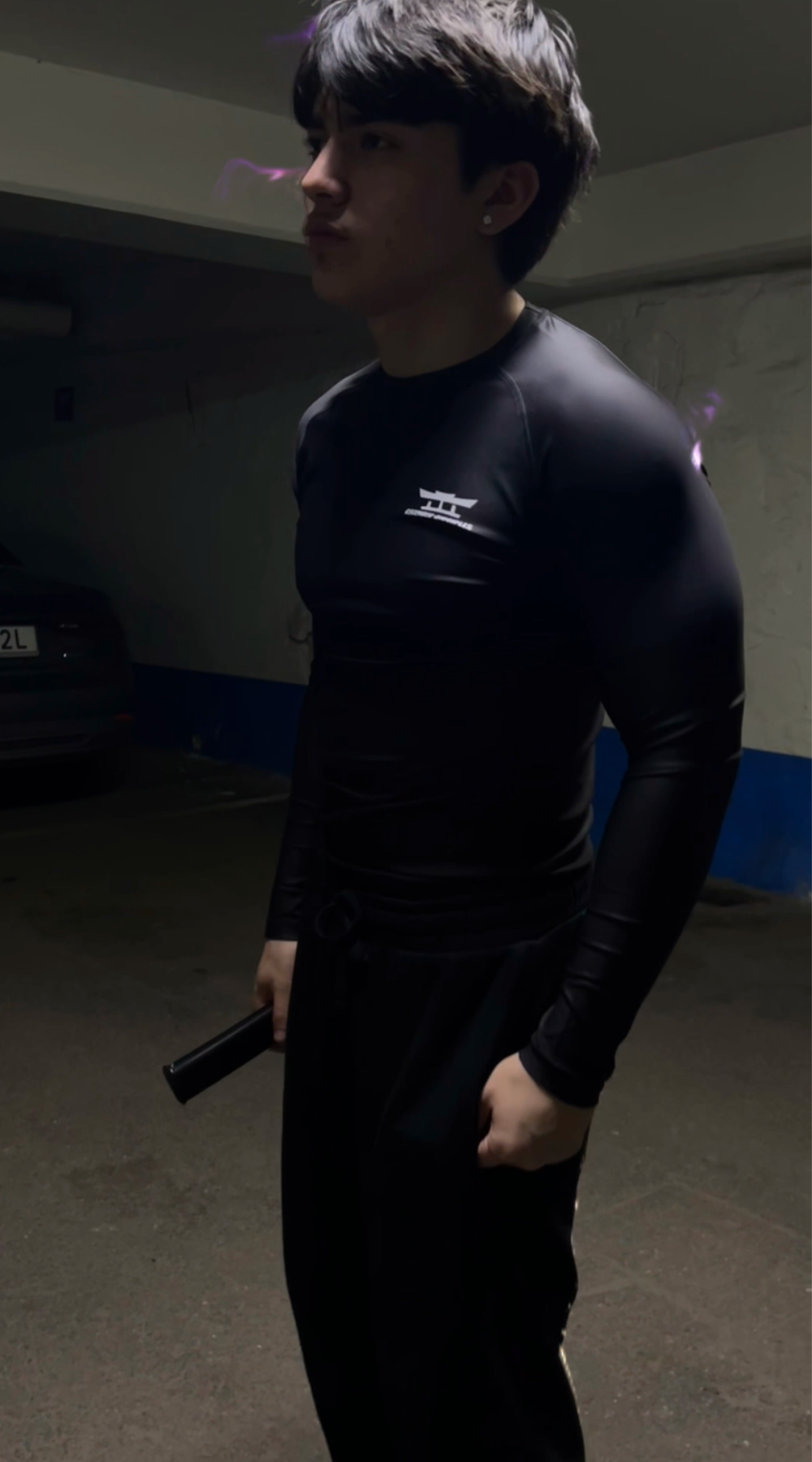 V2 Uchchia Long Sleeve Compression Shirt in Black